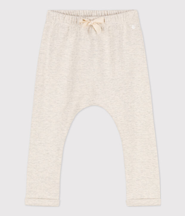 Broek in dikke jersey voor baby's beige