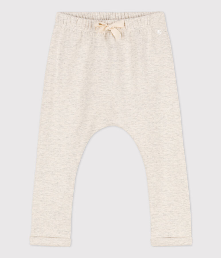Broek in dikke jersey voor baby's beige