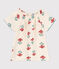 Blouse met bloemen in licht katoen voor meisjes wit AVALANCHE/ MULTICO