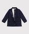 Parka enfant mi-longue unie bleu marine