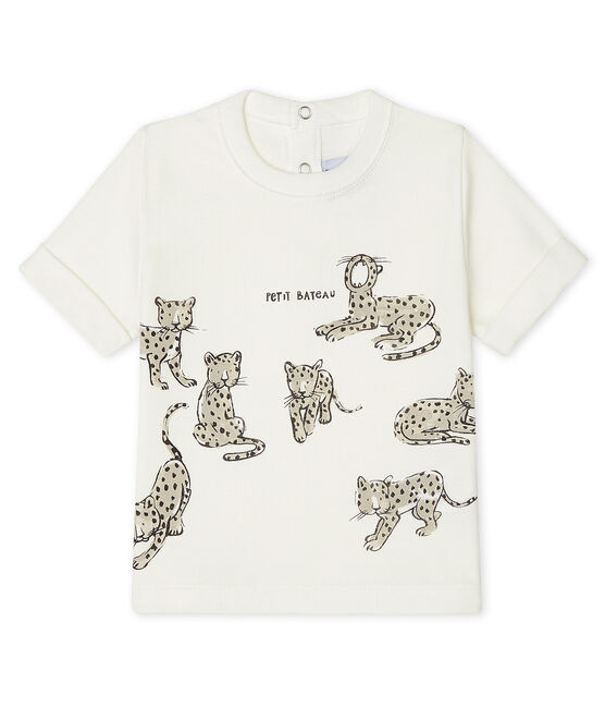 Tee-shirt manches courtes bébé garçon blanc MARSHMALLOW