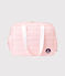 Uniseks luiertas met fijne strepen roze ROSAKO/wit MARSHMALLOW