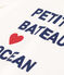 Teeshirt enfant mixte en coton manches courtes imprimé blanc MARSHMALLOW