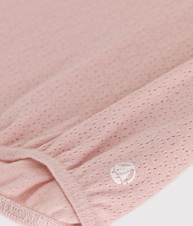 Korte playsuit van katoen voor baby's roze