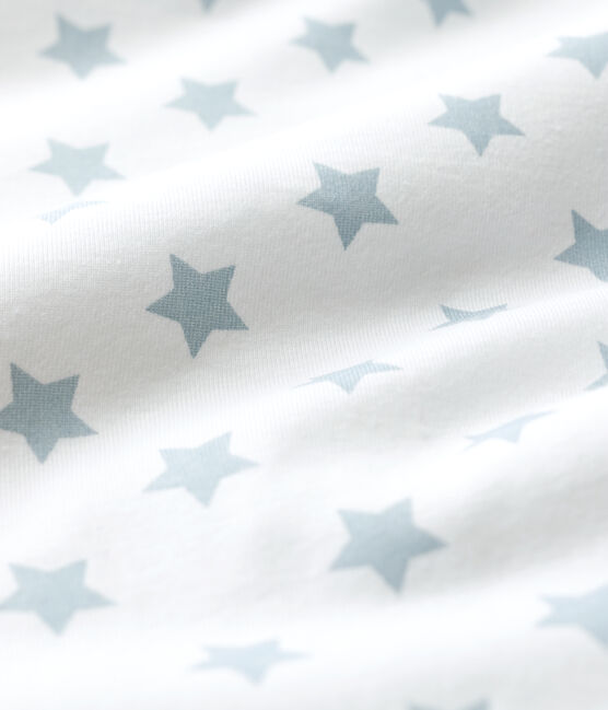 Gigoteuse à étoiles bébé en coton blanc ECUME/gris MISTIGRI