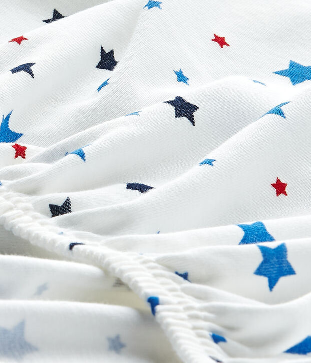 Hoeslaken met sterren voor babyjongens wit/multicouleur