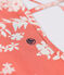 Meisjesbadpak uit 1 stuk met print roze PAPAYE/ MARSHMALLOW