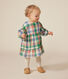 Robe manches longues en gaze de coton bébé