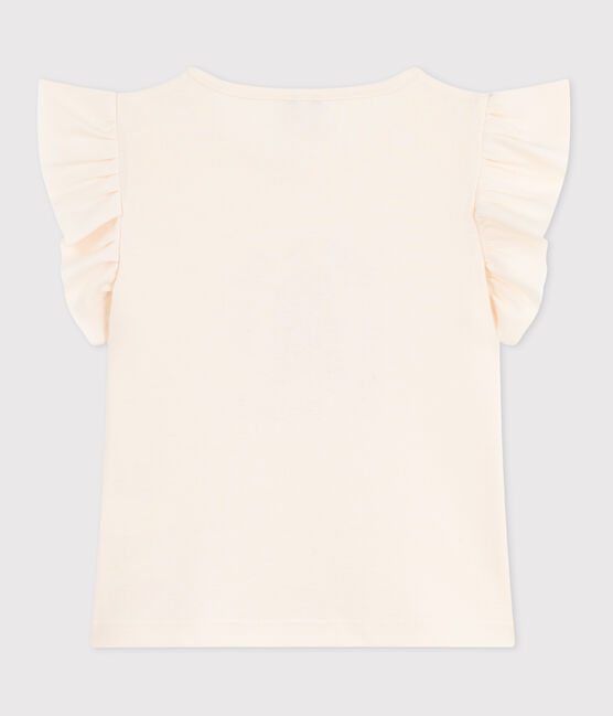 Teeshirt enfant en coton manches courtes imprimé écru AVALANCHE