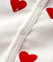 Ribstof slaappakje met rode hartjes voor baby wit MARSHMALLOW/rood TERKUIT