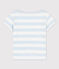 Katoenen T-shirt met korte mouwen voor meisjes PLEINAIR/ MARSHMALLOW