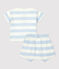 Ensemble 2 pièces rayé en jersey bébé PLEINAIR/ MARSHMALLOW
