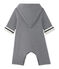 Combinaison bébé à capuche rayée milleraies bleu SMOKING/blanc LAIT
