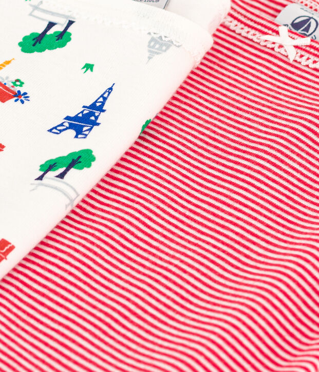 Lot de 2 chemises &agrave; bretelles Paris en coton enfant multicouleur