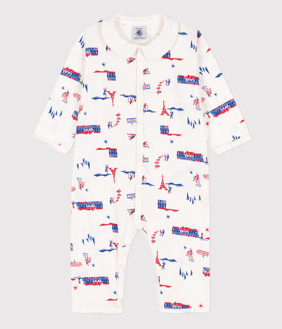 Dors-bien sans pieds Paris en coton blanc MARSHMALLOW/blanc MULTICO