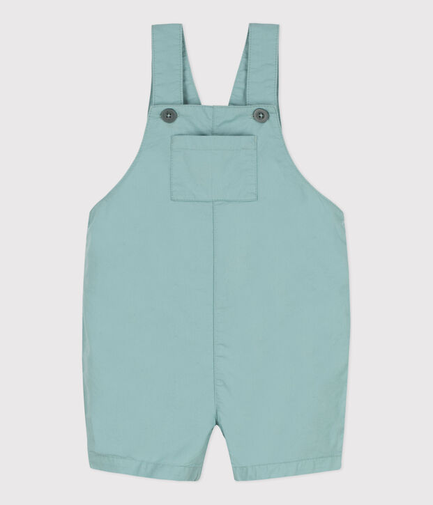 Korte salopette in schattige keperstof voor baby's groen