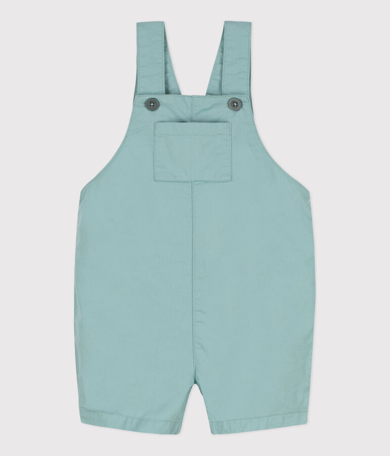 Korte salopette in schattige keperstof voor baby's groen