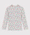 Teeshirt de bain anti uv enfant manche longue fleuri blanc MARSHMALLOW/blanc MULTICO