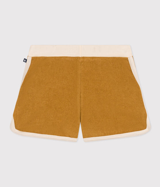 Short en bouclette éponge enfant fille jaune ISTRE