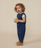 Mouwloze babyjumpsuit van denim blauw BLEU DELAVE