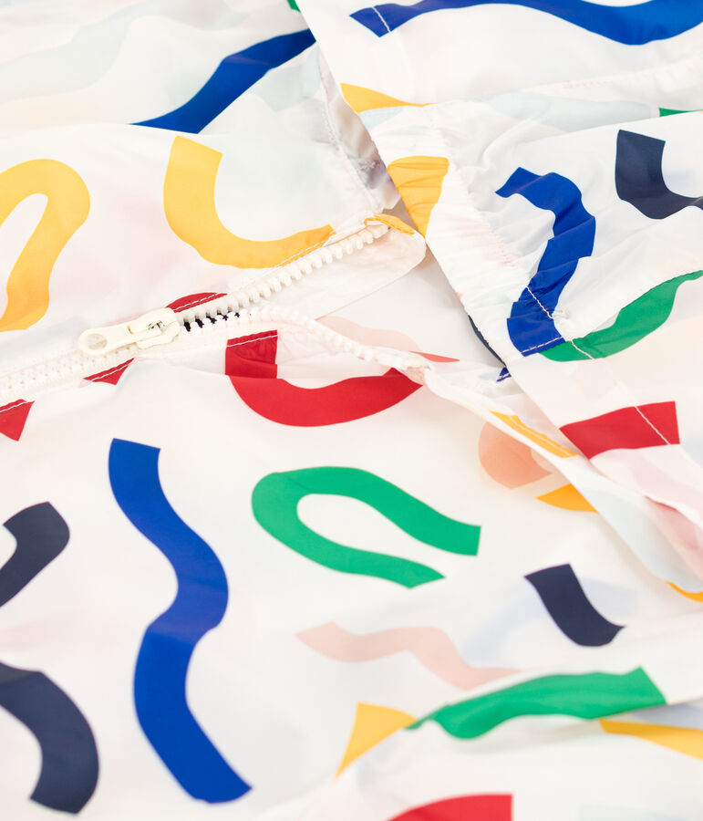 Ultralichte windstopper voor kinderen wit/multicouleur