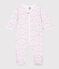 Pyjama bébé en velours imprimé fleuri blanc MARSHMALLOW/blanc MULTICO