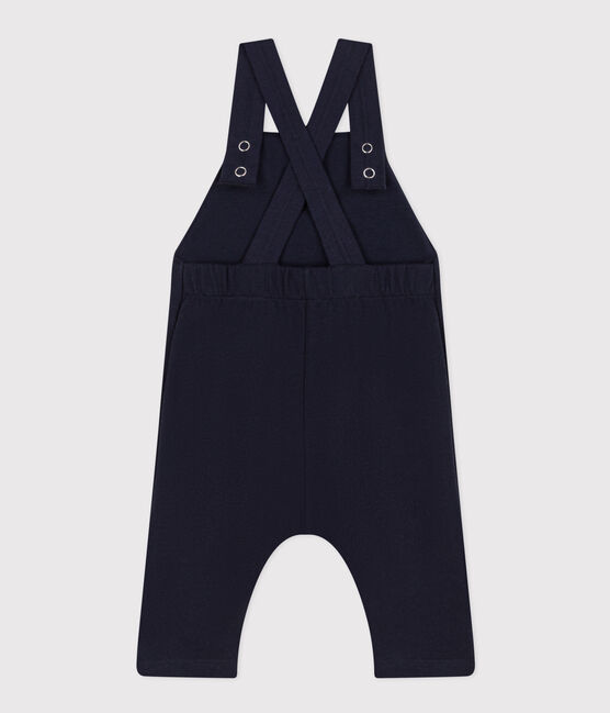 Lange tuinbroek in dikke jerseystof voor baby's blauw SMOKING