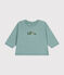 Tee-shirt manches longues en jersey fin bébé vert PAUL
