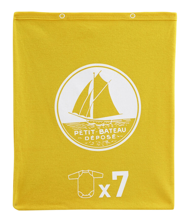 Geschenkzakje met 7 body's met lange mouwen voor babyjongens multicouleur