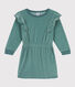 Robe manches longues en bouclette velours unie enfant fille