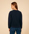 Sweatshirt van fleece voor dames blauw SMOKING