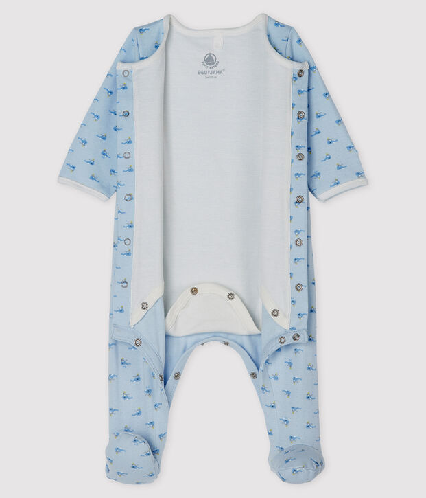 Bodyjama b&eacute;b&eacute; en tubique bleu/multicouleur