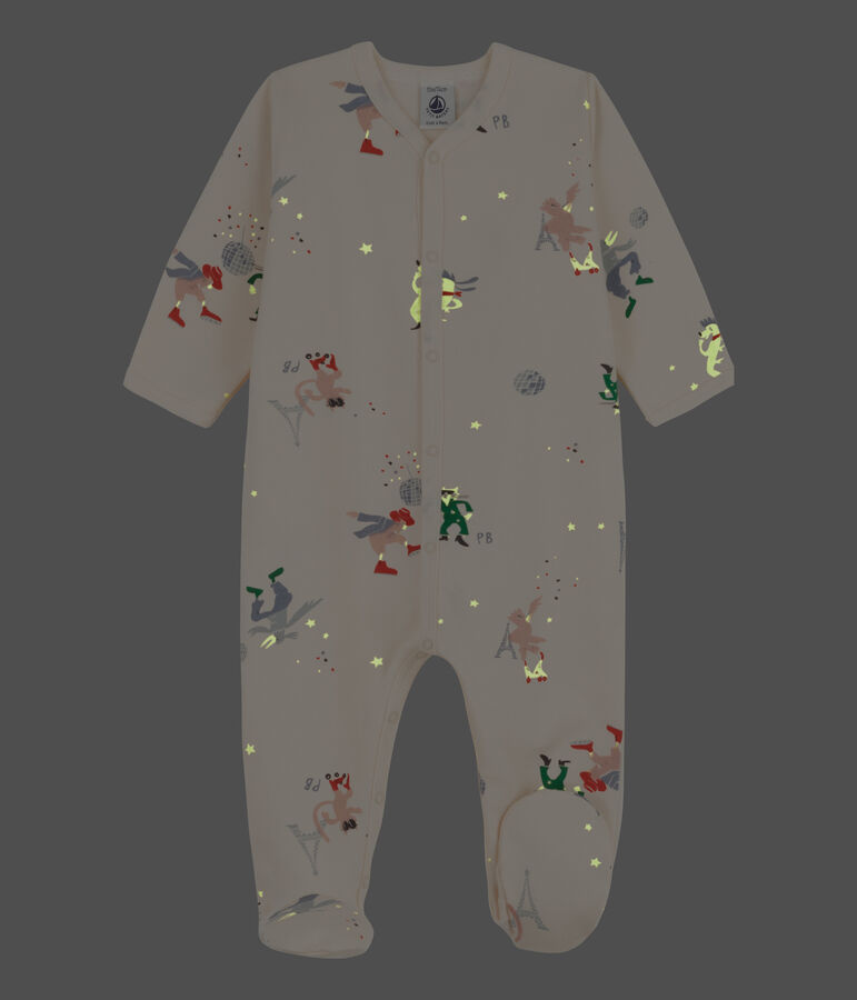 Paris slaappakje voor baby's in molton ecru/multicouleur