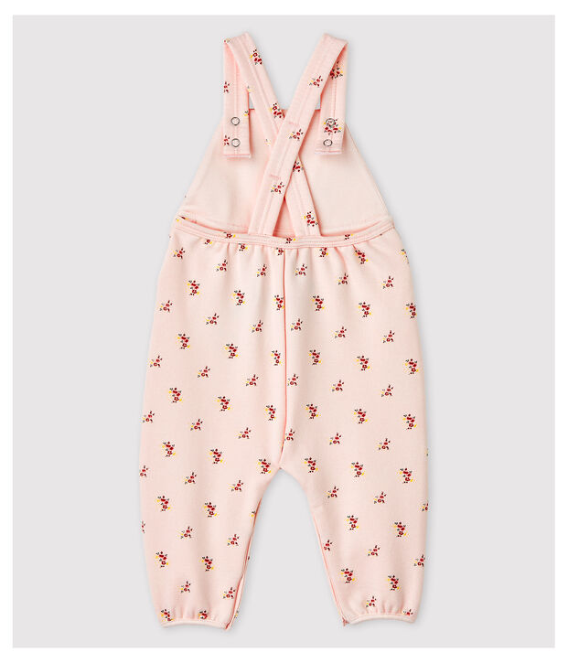 Molton tuinbroek met print voor babymeisjes roze/multicouleur