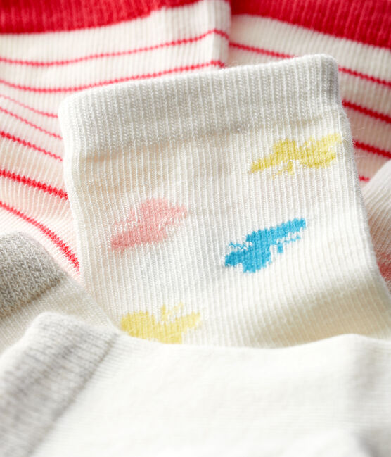Set van 3 paar babymeisjessokken variante 1