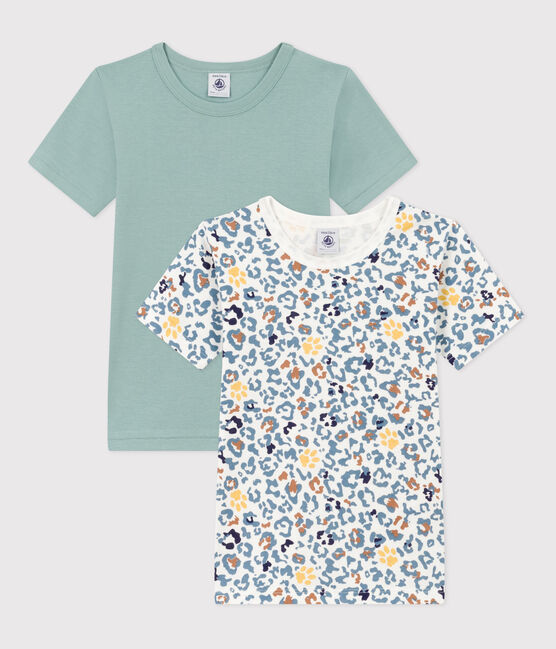 Set van 2 katoenen T-shirts met korte mouwen voor kleine jongens variante 1
