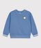 Sweatshirt enfant en coton uni bleu
