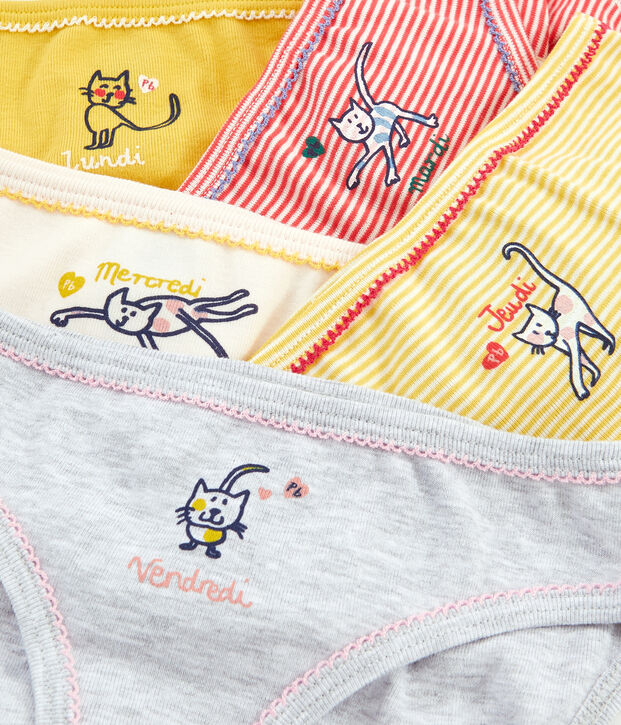 Lot de 5 culottes petite fille multicouleur