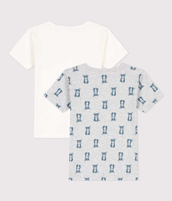 Lot de 2 tee-shirts manches courtes chien petit garçon en coton variante 1