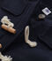 Wollen duffelcoat met voering voor jongens blauw SMOKING