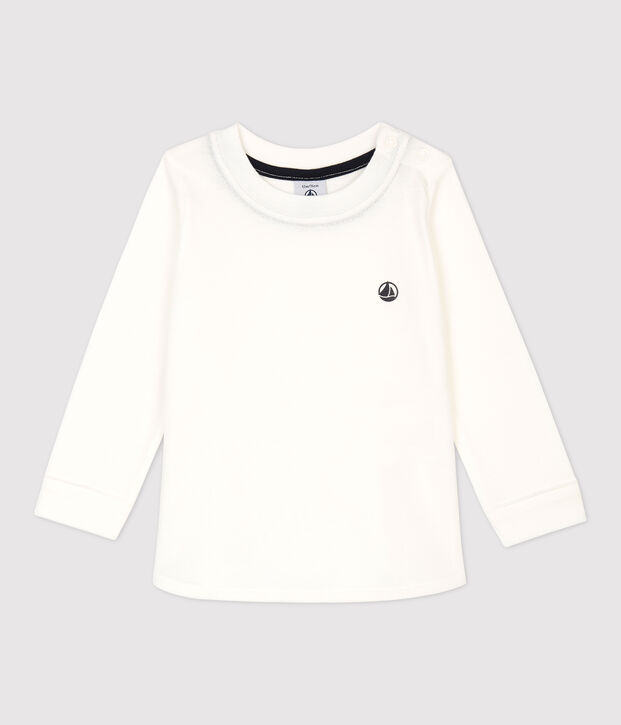 Tee-shirt en coton b&eacute;b&eacute; blanc