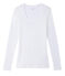 Tee-shirt manches longues femme en coton léger blanc MARSHMALLOW