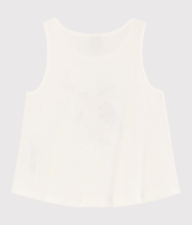 D&eacute;bardeur en coton enfant fille blanc