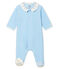 Dors bien bébé garçon en velours bleu TOUDOU