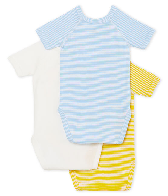 Trio de bodies naissance manches courtes bébé garçon variante 1