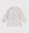 T-shirt met uv-bescherming en bloemenprint voor baby's wit MARSHMALLOW/wit MULTICO