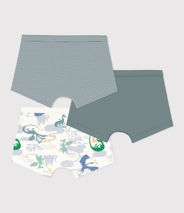 Setje met katoenen boxershorts met omhulde tailleband met drakenprint multicouleur