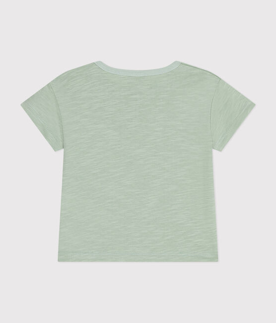 Tee-shirt manches courtes en jersey flammé bébé vert HERBIER