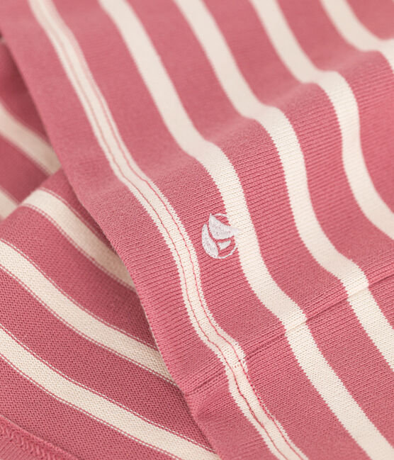 Robe manches longues en coton épais enfant fille rose ROSEWOOD/ AVALANCHE