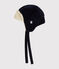 Chapka van fluweel en sherpa voor baby's blauw SMOKING